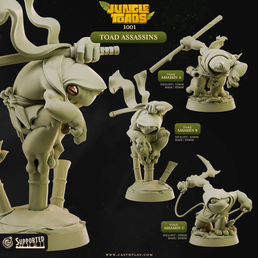 Toad Assassins - Jungle Toads - CastNPlay - Terrain Wargaming D&D DnD 28mm 32mm 40mm 54mm - Only-Games
