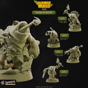 Toad Scouts - Jungle Toads - CastNPlay - Terrain Wargaming D&D DnD 28mm 32mm 40mm 54mm - Only-Games