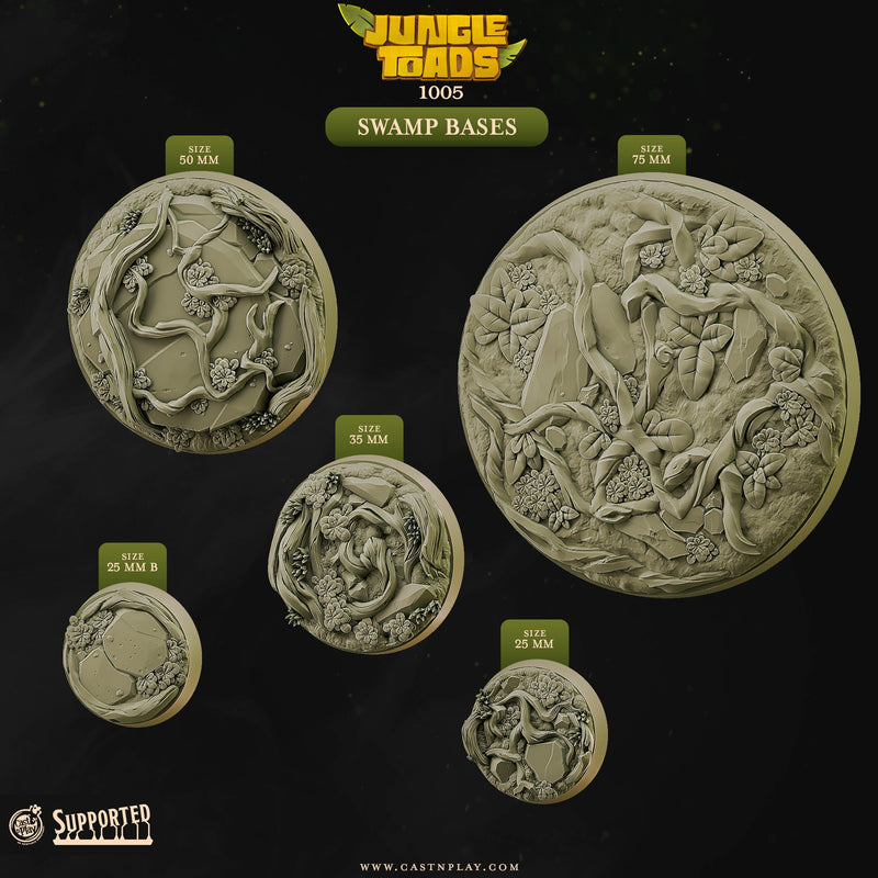 Swamp Bases - Jungle Toads - CastNPlay - Terrain Wargaming D&D DnD - Only-Games