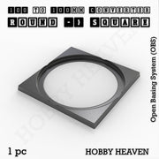 Round to Square Bases Shape and Size Converters 3d Print Full Range - Only-Games