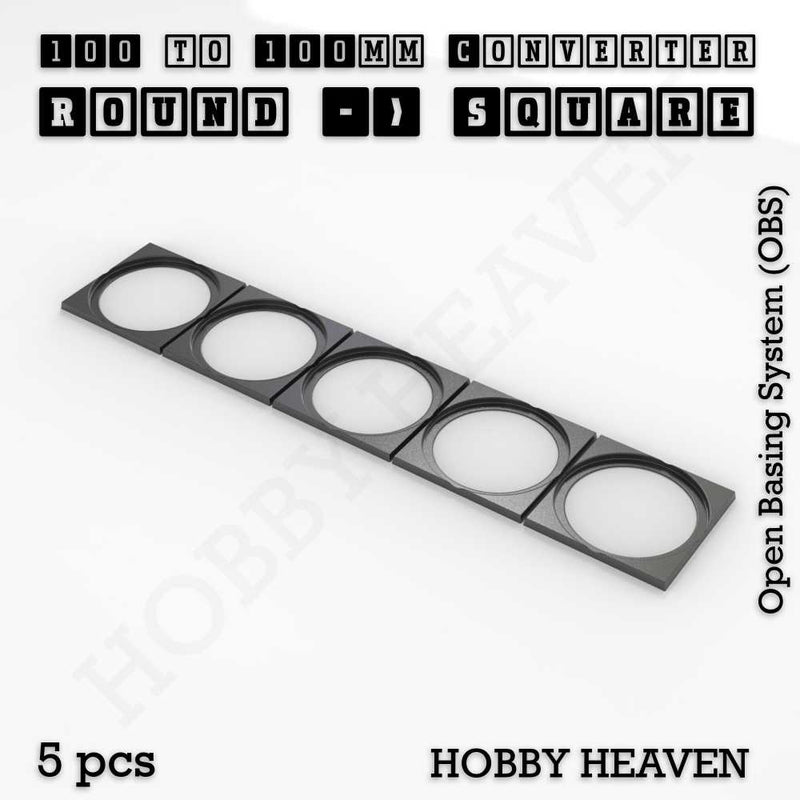 Round to Square Bases Shape and Size Converters 3d Print Full Range - Only-Games