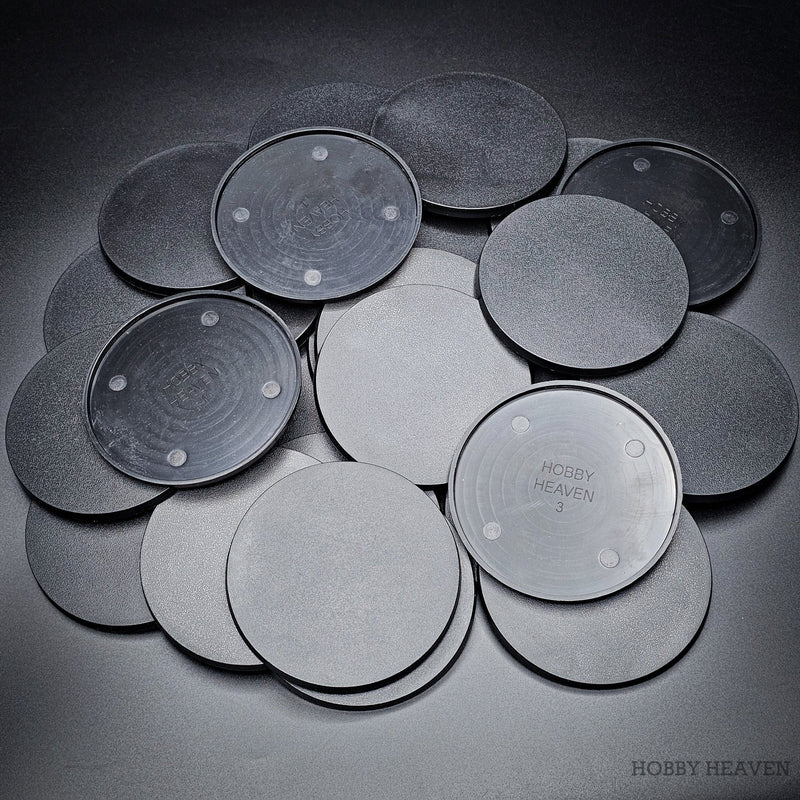 100mm Round Plain Plastic Bases - Only-Games