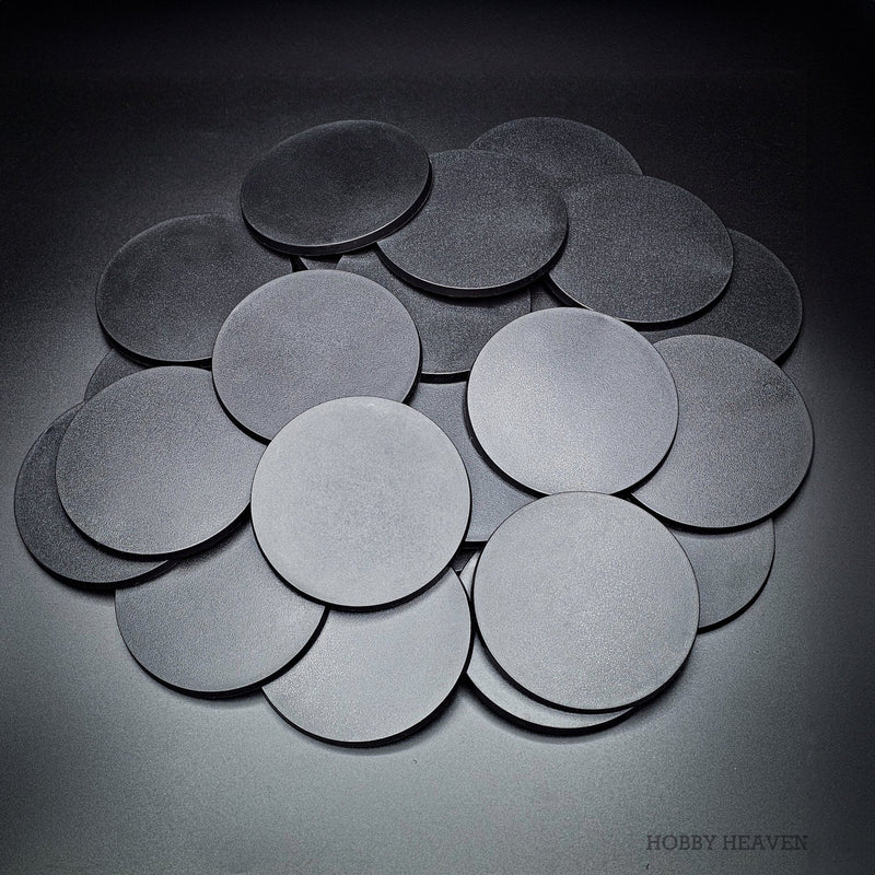 100mm Round Plain Plastic Bases - Only-Games