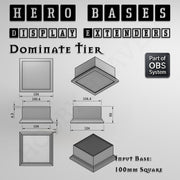 Hero Bases Display Extenders | Squares and Rectangles | Convert Gaming Bases to Display Bases & Plinths - Only-Games