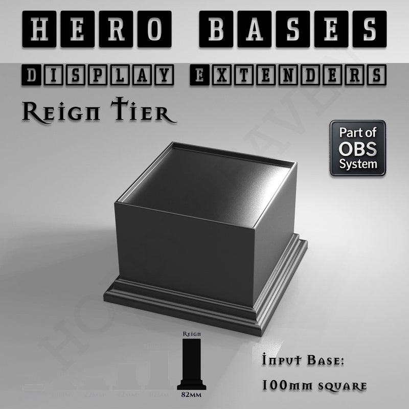 Hero Bases Display Extenders | Squares and Rectangles | Convert Gaming Bases to Display Bases & Plinths - Only-Games