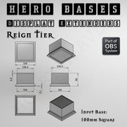 Hero Bases Display Extenders | Squares and Rectangles | Convert Gaming Bases to Display Bases & Plinths - Only-Games