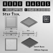 Hero Bases Display Extenders | Squares and Rectangles | Convert Gaming Bases to Display Bases & Plinths - Only-Games