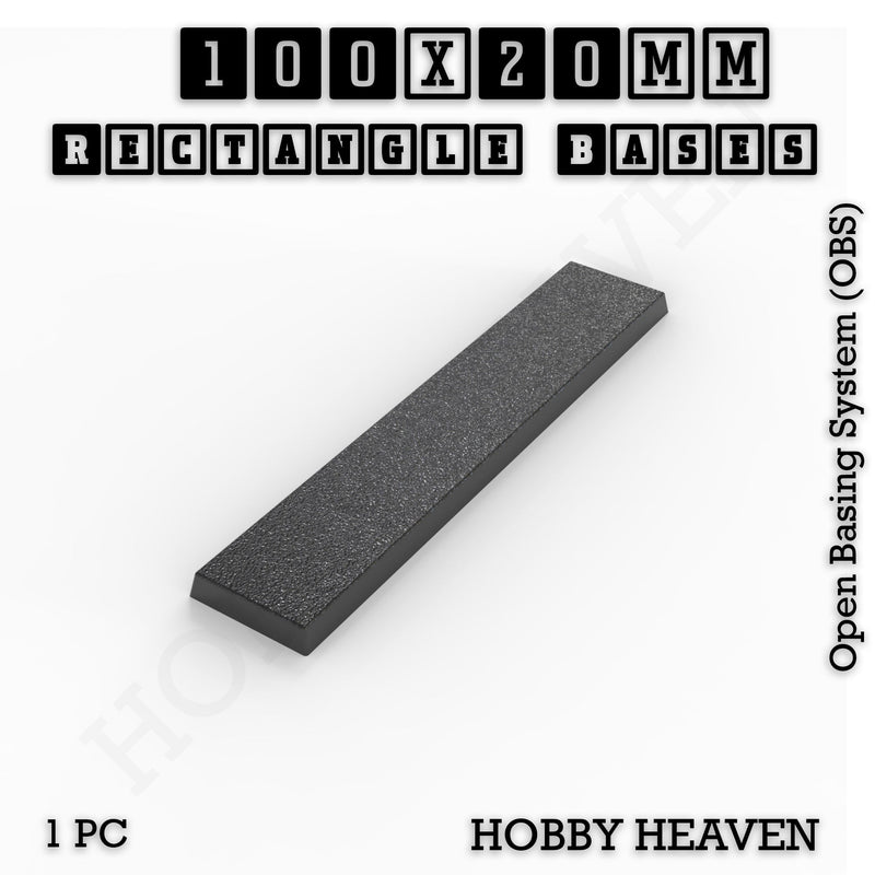 Rectangle Bases Range Sizes - 75x30mm to 125x40mm Medium Sizes 3d Print Full Range Tabletop Games - Only-Games