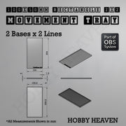 Rectangle Movement Trays | Cavalry & Monsters | 50×25-100×60mm | OBS System - Only-Games