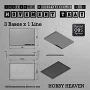 Rectangle Movement Trays | Cavalry & Monsters | 50×25-100×60mm | OBS System - Only-Games