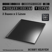 Rectangle Movement Trays | Cavalry & Monsters | 50×25-100×60mm | OBS System - Only-Games