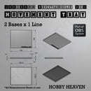 Rectangle Movement Trays | Cavalry & Monsters | 50×25-100×60mm | OBS System - Only-Games