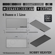 Rectangle Movement Trays | Cavalry & Monsters | 50×25-100×60mm | OBS System - Only-Games