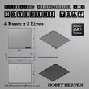 Rectangle Movement Trays | Cavalry & Monsters | 50×25-100×60mm | OBS System - Only-Games
