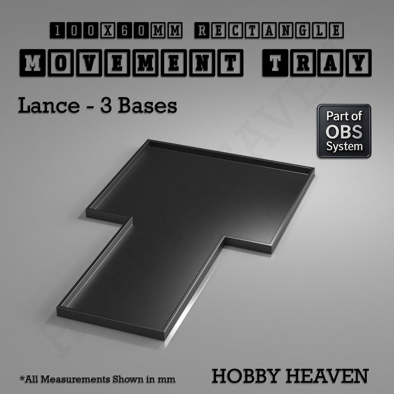 Rectangle Movement Trays | Cavalry & Monsters | 50×25-100×60mm | OBS System - Only-Games