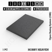 Rectangle Bases Range Sizes - 75x30mm to 125x40mm Medium Sizes 3d Print Full Range Tabletop Games - Only-Games