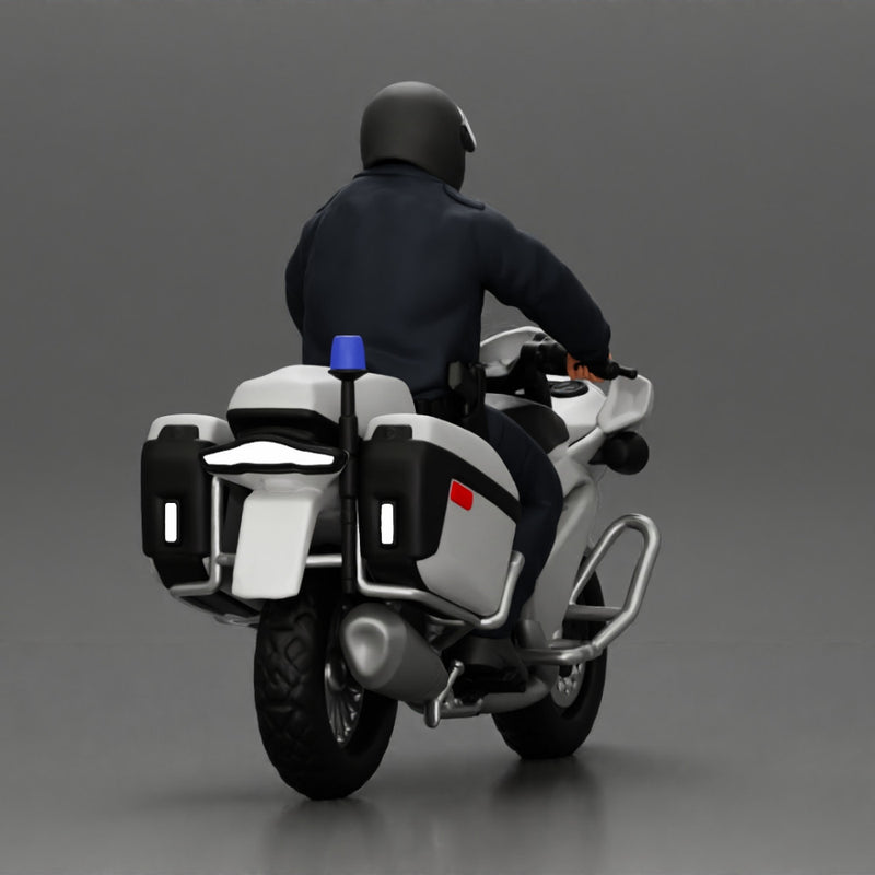 Police Officer riding Police motorbike