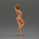 Naked girl with short hair leaning on a car - Only-Games