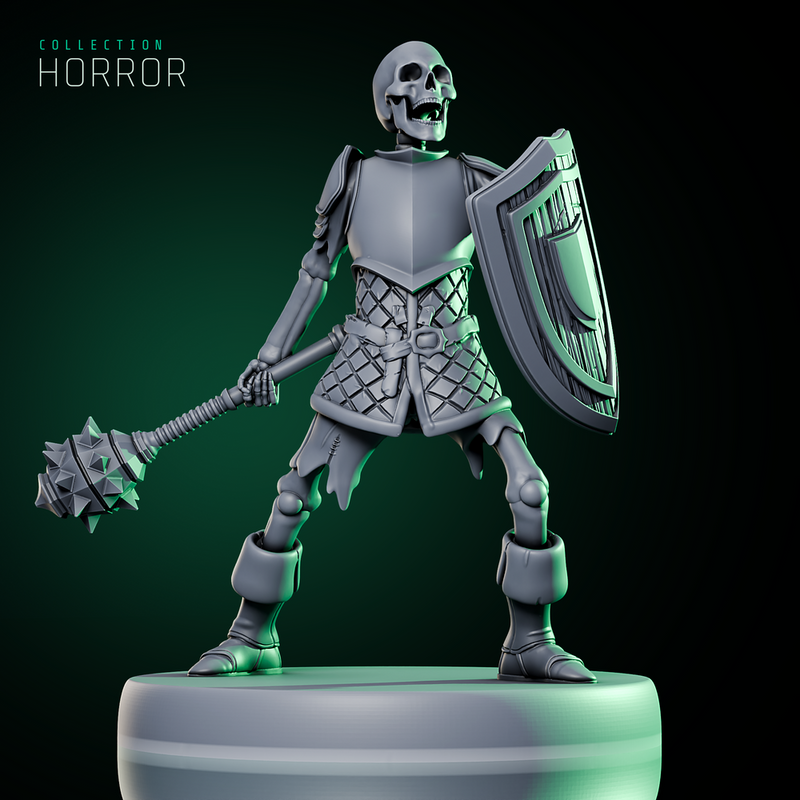 Skeleton Army w/ Mace & Shield - Only-Games