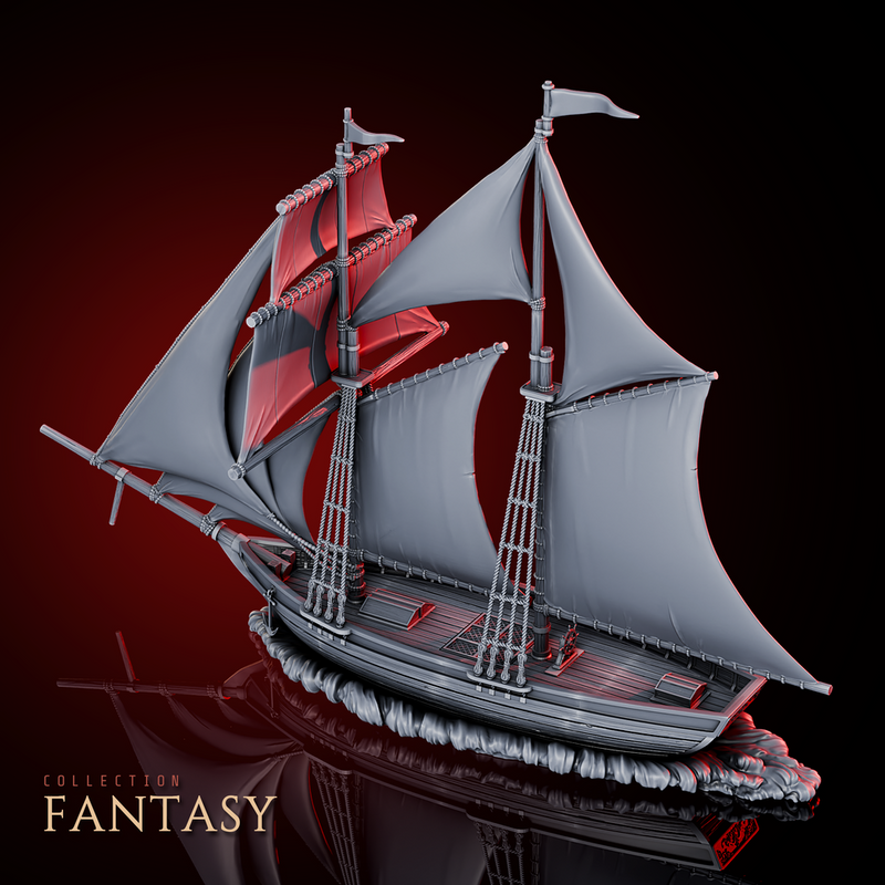 Golden Rose Sailing Ship - Only-Games