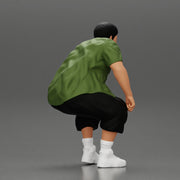 Fat Gangster sitting and thinking - Only-Games
