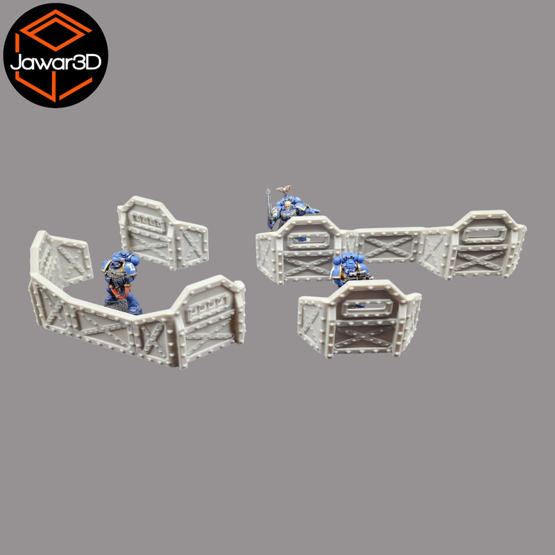 Reinforced Barricades - 28mm Wargaming Scatter Terrain Scenery Tabletop - Only-Games