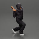 Gangster homie in hoodie Holding Baseball Bat Ready For A Hit - Only-Games