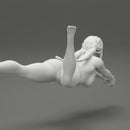 Beach Volleyball Girl in Bikini Returns a Ball in a Jump - Only-Games