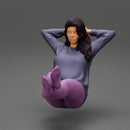 Sexy girl  sitting on a chair with her legs on the table - Only-Games