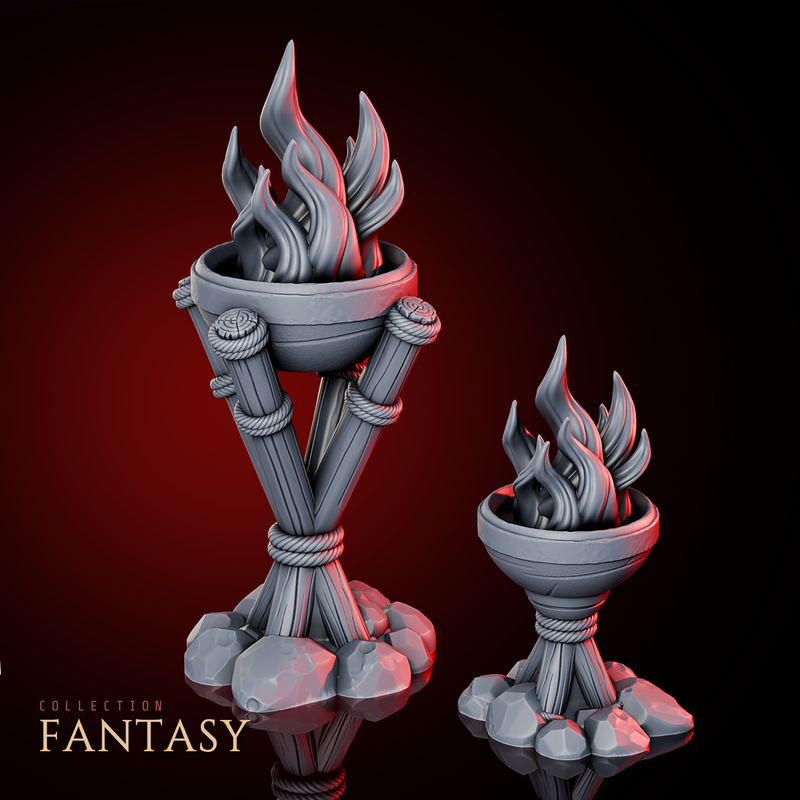 Fantasy Camp Standing Torches Pack - Only-Games