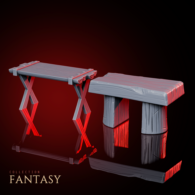 Long benches Pack - Only-Games