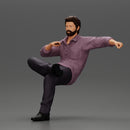 Handsome Man Smoking a Cigar and Resting One Leg on the Other - Only-Games