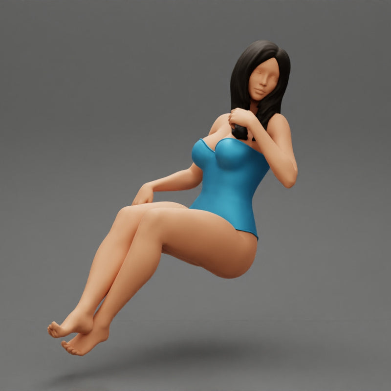 Sexy Woman in swimsuit Sitting - Only-Games