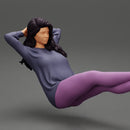 Sexy girl  sitting on a chair with her legs on the table - Only-Games