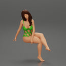 Sexy Girl In a onepiece Bikini Sitting On A Car - Only-Games