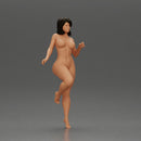 Naked Confident Woman Strikes Dynamic Pose - Only-Games