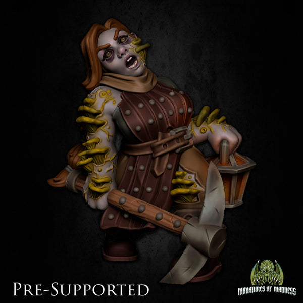 Zombie Miner 4 [PRE-SUPPORTED]  Dwarf Infected Female - Only-Games