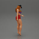 Sexy Girl standing in Cap and Shorts With Posing - Only-Games