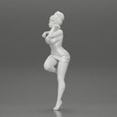 Sexy girl in mini dress and heels Leaning Against wall - Only-Games