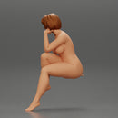 Naked woman sitting thinking - Only-Games