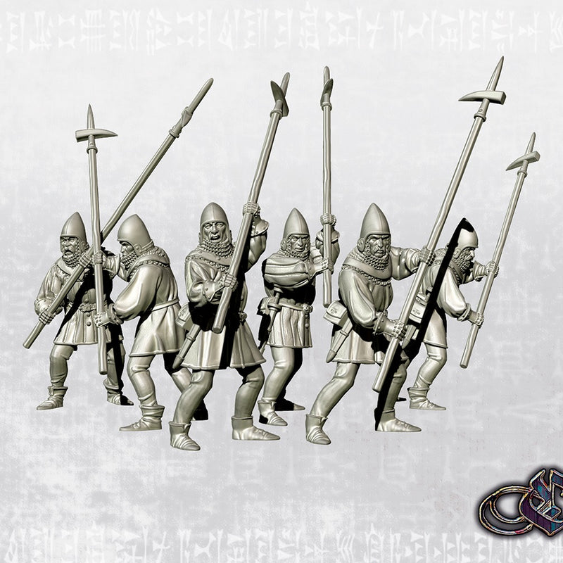 Infantrymen with LONG polehammers - 14th century - Western Europe (28mm) - Only-Games