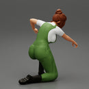 Young Woman Working In Service Station sitting and fixing a car - Only-Games