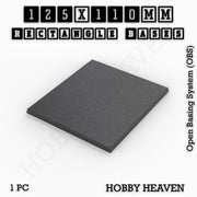 Rectangle Bases Range Sizes - 125x50mm to 200x175mm Large Sizes 3d Print Full Range Tabletop Games - Only-Games