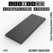 Rectangle Bases Range Sizes - 125x50mm to 200x175mm Large Sizes 3d Print Full Range Tabletop Games - Only-Games