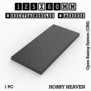 Rectangle Bases Range Sizes - 125x50mm to 200x175mm Large Sizes 3d Print Full Range Tabletop Games - Only-Games