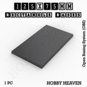 Rectangle Bases Range Sizes - 125x50mm to 200x175mm Large Sizes 3d Print Full Range Tabletop Games - Only-Games