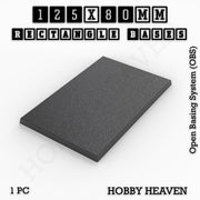 Rectangle Bases Range Sizes - 125x50mm to 200x175mm Large Sizes 3d Print Full Range Tabletop Games - Only-Games