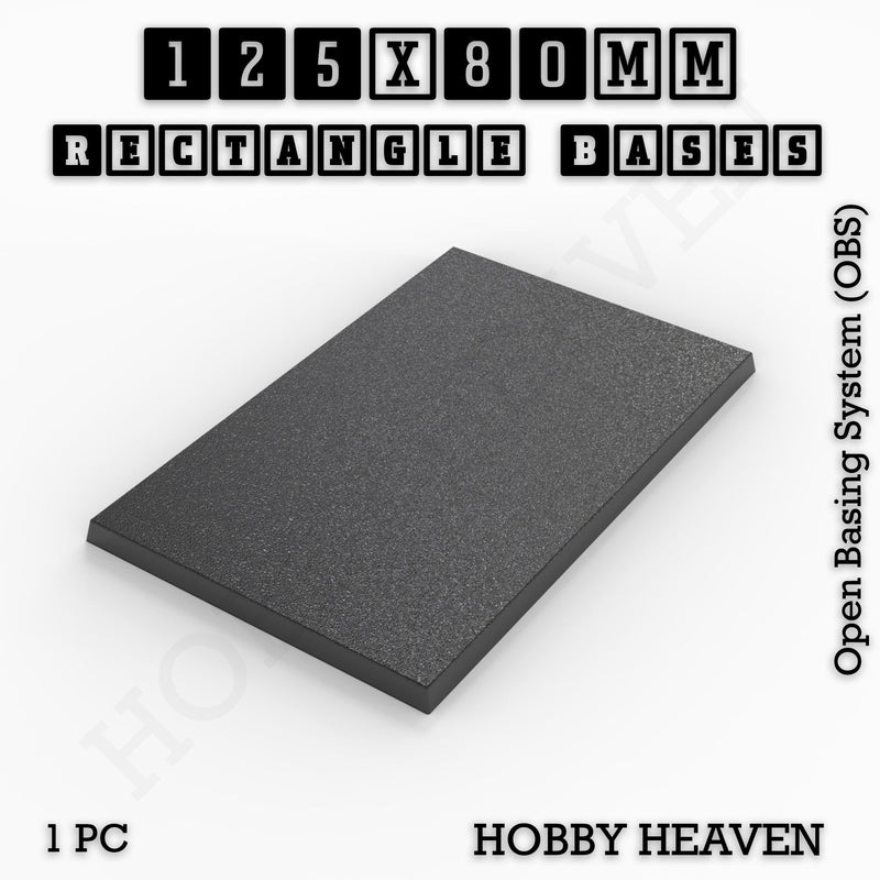 Rectangle Bases Range Sizes - 125x50mm to 200x175mm Large Sizes 3d Print Full Range Tabletop Games - Only-Games