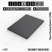 Rectangle Bases Range Sizes - 125x50mm to 200x175mm Large Sizes 3d Print Full Range Tabletop Games - Only-Games