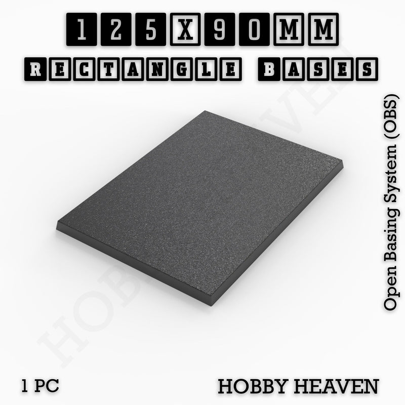 Rectangle Bases Range Sizes - 125x50mm to 200x175mm Large Sizes 3d Print Full Range Tabletop Games - Only-Games